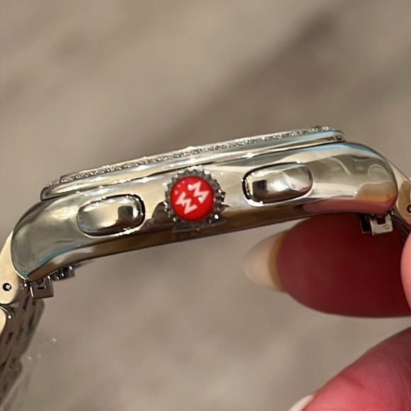 🤍Michele Releve Chrono Diamond Bezel Womens Watch MWW19A000001 - Picture 9 of 16